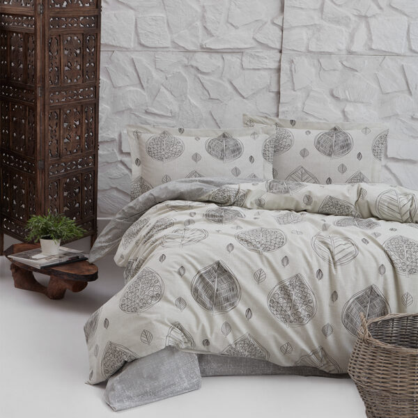 keep london dolce sleep series natural cotton(doğal pamuk) Çift kişilik nevresim takımı gri (copy)