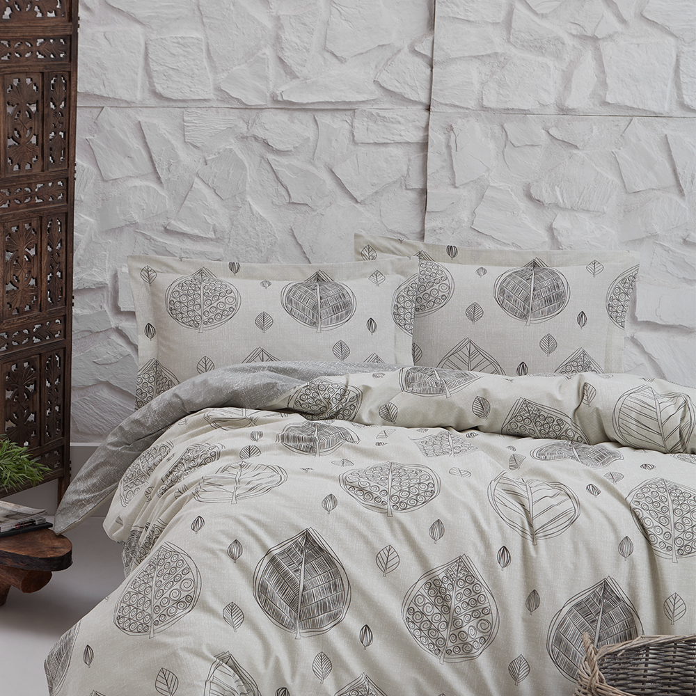 keep london dolce sleep series natural cotton(doğal pamuk) Çift kişilik nevresim takımı gri (copy)