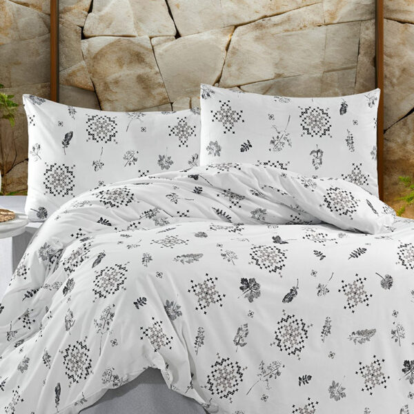 keep london home series natural cotton(doğal pamuk) tek kişilik nevresim takımı gri