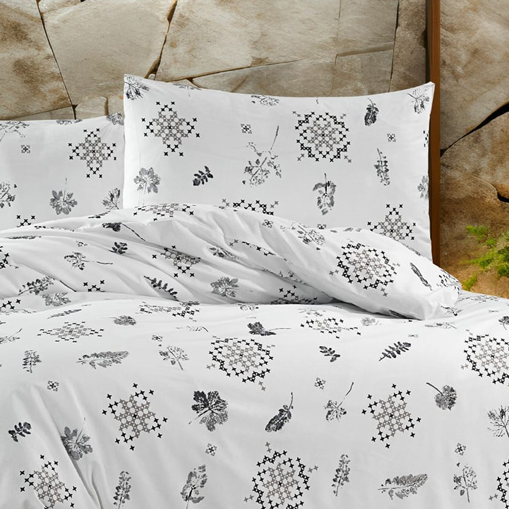 keep london home series natural cotton(doğal pamuk) tek kişilik nevresim takımı gri