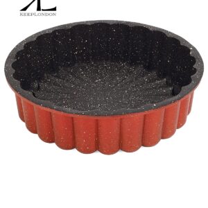 keep london kitchen cooker serisi pale red bordo alüminyum döküm granit kaplama kek ve tart kalıbı