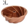 Keep London Kitchen Cooker Serisi Rosegold Alüminyum Döküm Granit Kaplama Rüzgar Desenli 28cm Kek Kalıbı
