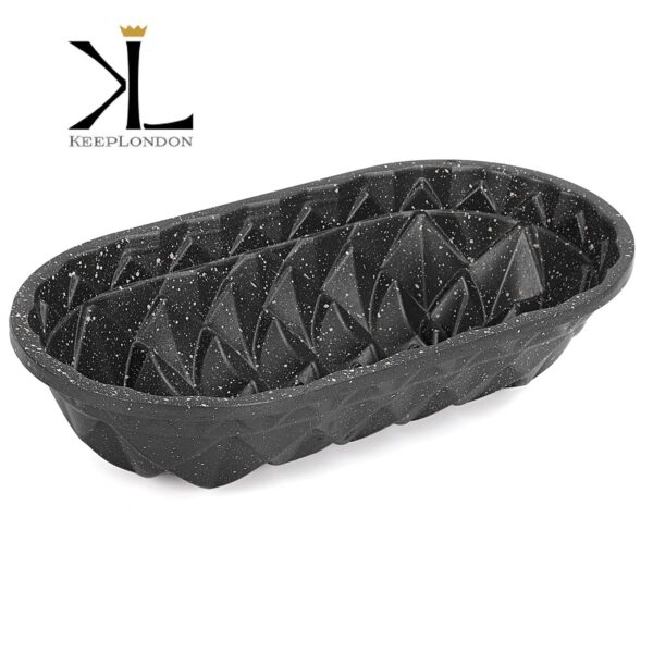 keep london kitchen cooker serisi pale black siyah alüminyum döküm granit kaplama 28cm baton kek kalıbı