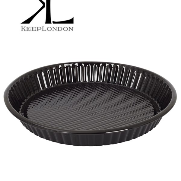 keep london kitchen cooker serisi siyah emaye tart kalıbı