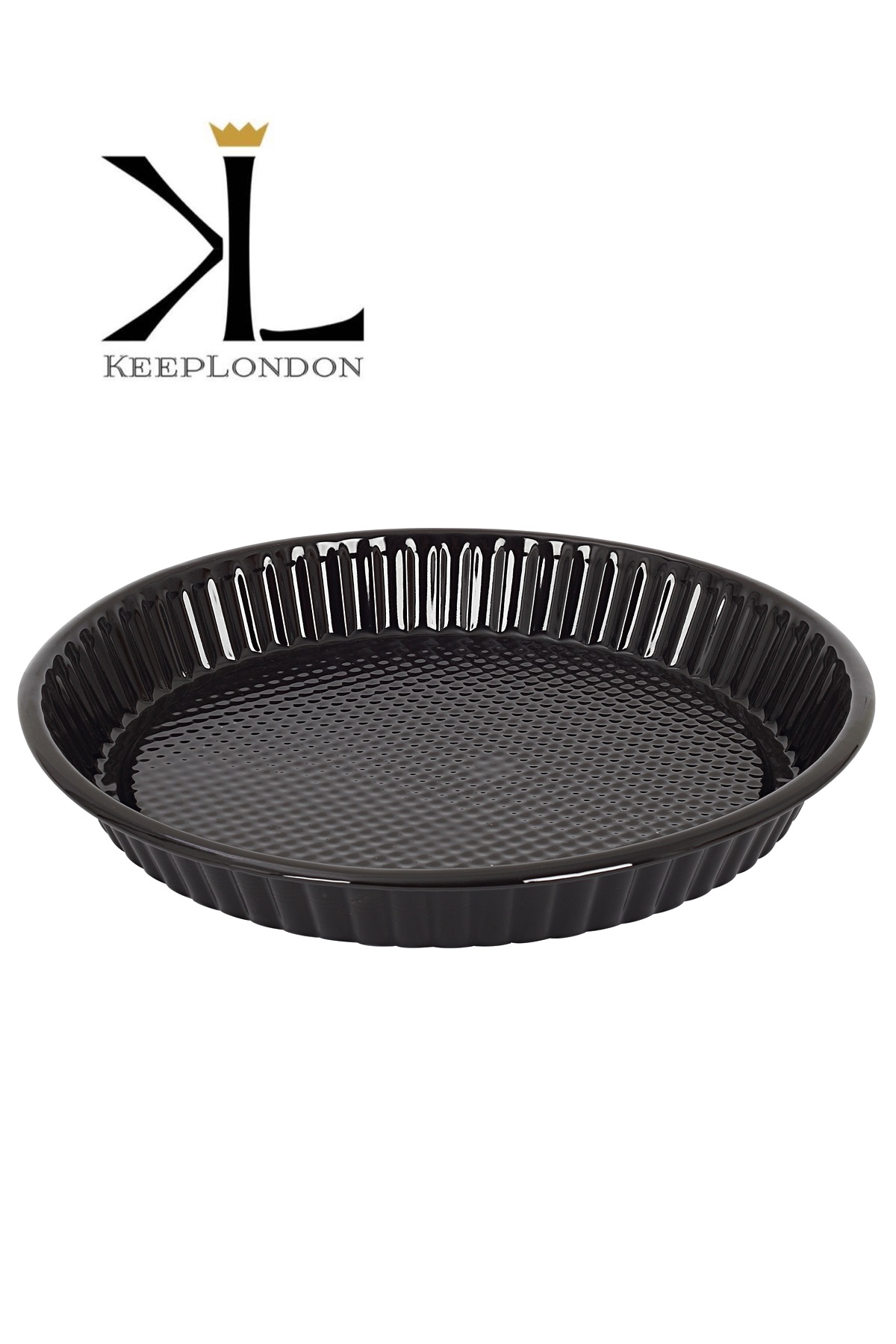 keep london kitchen cooker serisi siyah emaye tart kalıbı