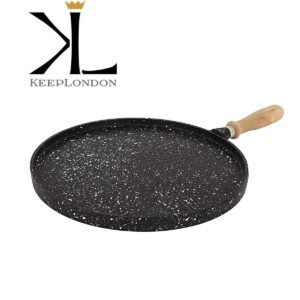 keep london kitchen cooker serisi alüminyum döküm 36 cm granit kaplama yanmaz yapışmaz krep ve gözleme tavası