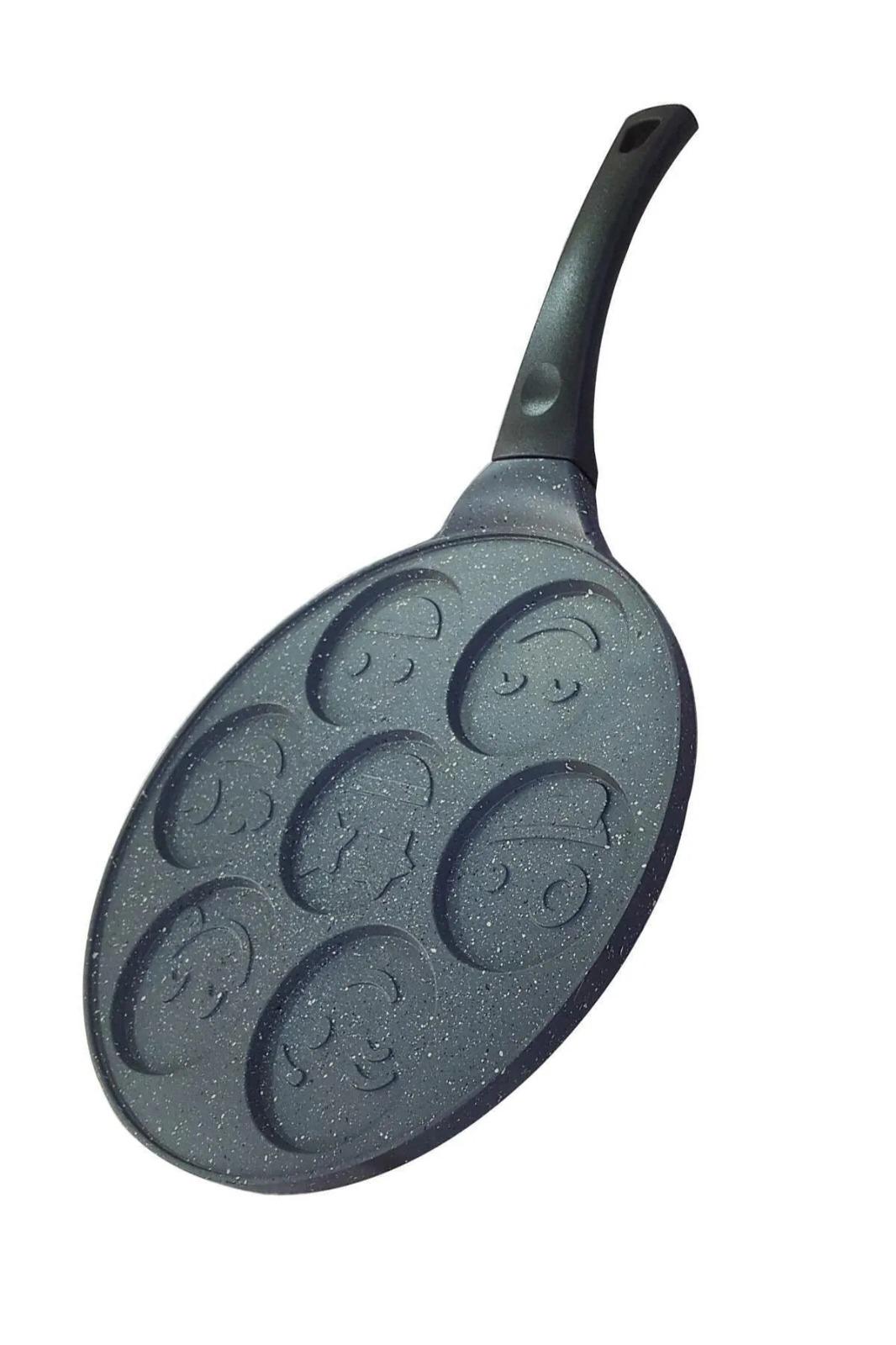 keep london cooker serisi granit döküm emojili 26cm pancake tavası