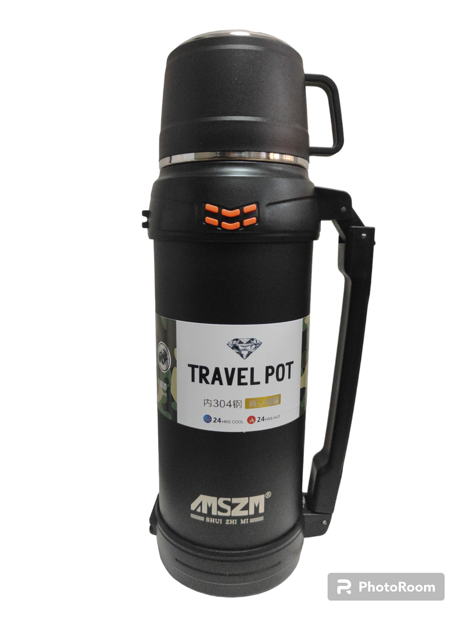 keep london paslanmaz Çelik Çift duvarlı 1600ml termos siyah