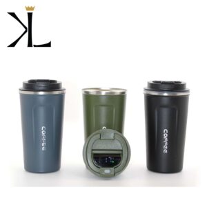 keep london paslanmaz Çelik Çift duvarlı dijital göstergeli 500ml termos yeşil